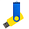Флеш накопитель USB 2.0 Twister Сolor Mix 16GB, пластик Софт Тач/металл, желтый/синий_ЖЕЛТЫЙ 9