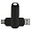Флеш накопитель USB 3.0 + TYPE C Cupertino, металл, черный матовый, 32 GB_черный